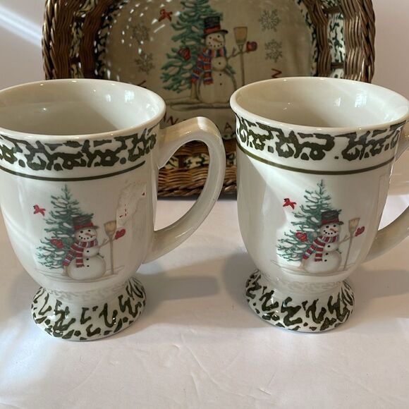 Christmas mug set with basket - Picture 2 of 7